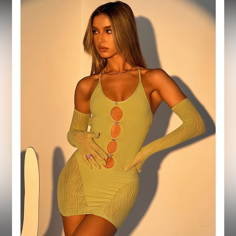 White Fox Link Up Mini Dress NWT